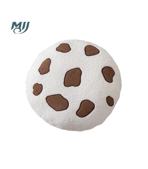 Cute Cookie Shaped Plush Pillow - Soft Round Decorative Cushion for Kids, Nursery, Playroom - MOCOFO