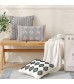 MOCOFO Geometric Throw Pillow Cover, Modern Woven Decorative Cushion Case, Grey Patterned Pillowcase for Sofa & Bed