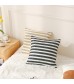 MOCOFO Black and White Striped Throw Pillow - Modern Decorative Cushion for Sofa, Bed, and Home Decor