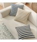 MOCOFO Black and White Striped Throw Pillow - Modern Decorative Cushion for Sofa, Bed, and Home Decor