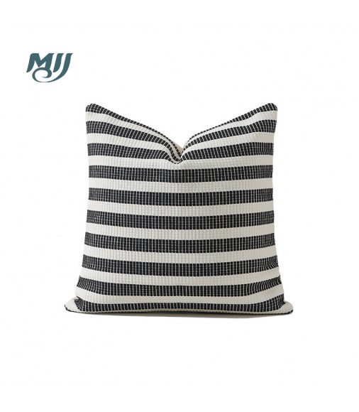 MOCOFO Black and White Striped Throw Pillow - Modern Decorative Cushion for Sofa, Bed, and Home Decor