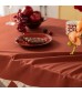 MOCOFO Terracotta Tablecloth with Argyle Border - Rustic Farmhouse Table Cover for Dining
