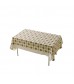 MOCOFO Classic Checkered Tablecloth - Brown & Beige Gingham Kitchen Dining Table Cover - Washable Fabric
