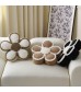 MOCOFO Flower-Shaped Chenille Throw Pillow, Novelty Accent Cushion for Playful Decor