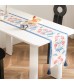 MOCOFO Floral Table Runner with Tassels - Nordic Style Linen-like Soft Fabric for Dining & Coffee Table