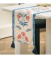 MOCOFO Floral Table Runner with Tassels - Nordic Style Linen-like Soft Fabric for Dining & Coffee Table