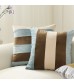MOCOFO Wide Stripe Velvet Pillow Cover, 45x45cm Flannel Cushion Case, Lumbar Support