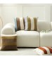 MOCOFO Wide Stripe Velvet Pillow Cover, 45x45cm Flannel Cushion Case, Lumbar Support