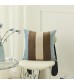 MOCOFO Wide Stripe Velvet Pillow Cover, 45x45cm Flannel Cushion Case, Lumbar Support