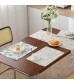 MOCOFO Floral Print Table Runner and Placemat Set - Botanical Design for Dining Table Decor