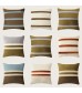 MOCOFO Striped Suede Pillow Cover, 45x45cm, Modern Light Luxury Sofa Cushion Case