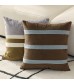 MOCOFO Striped Suede Pillow Cover, 45x45cm, Modern Light Luxury Sofa Cushion Case
