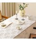 MOCOFO Elegant Lace Tablecloth - Vintage Floral Pattern Dining Table Cover - Decorative Sheer Fabric