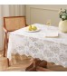 MOCOFO Elegant Lace Tablecloth - Vintage Floral Pattern Dining Table Cover - Decorative Sheer Fabric