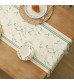 MOCOFO American Style Cotton Woven Floral Print Table Runner with Tassels for Dining & Coffee Table, Dresser, Sideboard