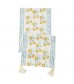 MOCOFO American Style Cotton Woven Floral Print Table Runner with Tassels for Dining & Coffee Table, Dresser, Sideboard