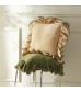 MOCOFO Ruffled Cotton Throw Pillow Cover, Elegant Accent Cushion Sham for Home Decor
