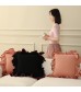 MOCOFO Ruffled Cotton Throw Pillow Cover, Elegant Accent Cushion Sham for Home Decor