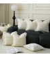 MOCOFO Loop Velvet Jacquard Pillow Cover, Plush Inlay Cushion Case, 45x45cm, Light Luxury