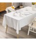 MOCOFO Modern Striped Tablecloth - Grey & White Linear Pattern Kitchen Dining Table Cover - Easy Care Fabric