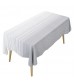 MOCOFO Modern Striped Tablecloth - Grey & White Linear Pattern Kitchen Dining Table Cover - Easy Care Fabric