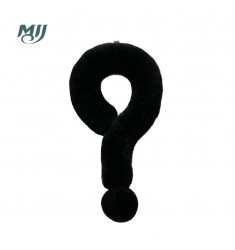 MOCOFO Question Mark Chenille Throw Pillow, Novelty Shaped Cushion for Unique Decor