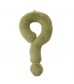 MOCOFO Question Mark Chenille Throw Pillow, Novelty Shaped Cushion for Unique Decor