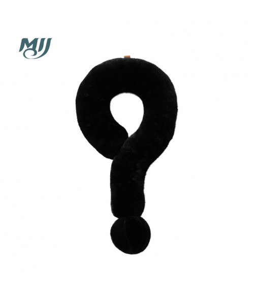 MOCOFO Question Mark Chenille Throw Pillow, Novelty Shaped Cushion for Unique Decor