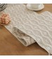 MOCOFO Boho Woven Diamond Pattern Table Runner - American Style Cotton Table Mat for Dining & Coffee Table, Heat Resistant