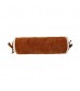 Solid Color Bolster Pillow with Plush Trim - Decorative Cylindrical Cushion for Sofa, Bed, Lumbar Support - MOCOFO