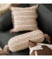 Textured Striped Throw Pillow Cover Set - Bohemian Decorative Cushion Cases for Sofa, Bed, Living Room - MOCOFO