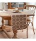 MOCOFO Crochet Lace Table Runner - 14x72 Inch Elegant Beige Dining Decor