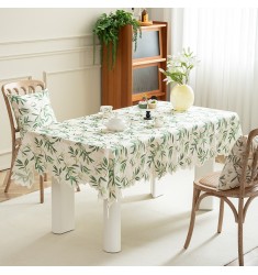 MOCOFO Round Floral Tablecloth - Elegant Botanical Design Kitchen Table Cover - Decorative Circular Linen