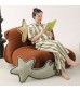 Shooting Star Plush Pillow - Cute Comet Shaped Decorative Cushion for Kids, Nursery, Playroom - MOCOFO