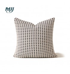 MOCOFO Textured Dot Throw Pillow, Modern Decorative Cushion with Black Dots, Soft Accent Pillow for Sofa & Bed