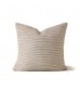 MOCOFO Textured Striped Throw Pillow, Neutral Woven Decorative Cushion, Soft Accent Pillow for Sofa & Bed, Cream/Beige