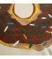 MOCOFO Donut Embroidered Pillow Cover, 45x45cm, Fun Cartoon Cushion Case with Lace Trim