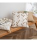 MOCOFO Embroidered Floral Throw Pillow Cover with Tassels - Decorative Linen Cushion for Sofa, Bed, Living Room