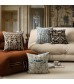 MOCOFO Embroidered Tapestry Throw Pillow Cover, Artistic Decorative Cushion Case for Sofa, Bed, Living Room Accent