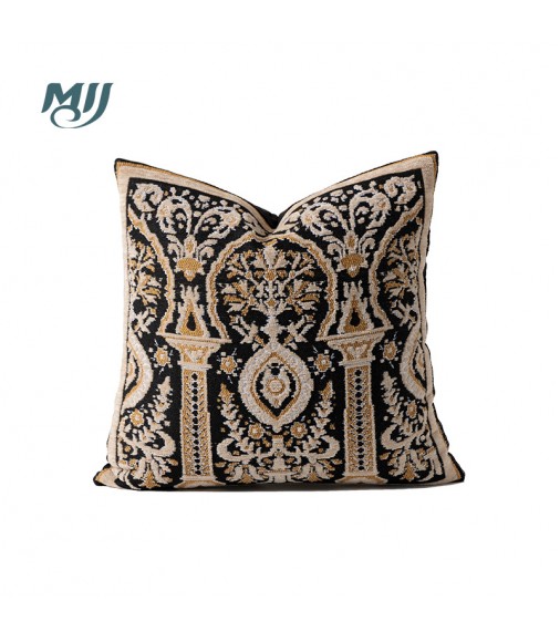 MOCOFO Embroidered Tapestry Throw Pillow Cover, Artistic Decorative Cushion Case for Sofa, Bed, Living Room Accent