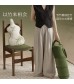 MOCOFO Gourd-Shaped Chenille Throw Pillow, Bamboo Leaf Accent Cushion for Unique Decor