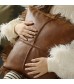 MOCOFO Faux Leather Fringe Throw Pillow Cover, Rustic Boho Decorative Cushion Case for Sofa, Bed, Living Room