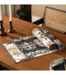 MOCOFO American Retro Table Runner - French Vintage Style Coffee Table Runner, Antique Console Table Cover, TV Stand Drape, Dining Table Cloth