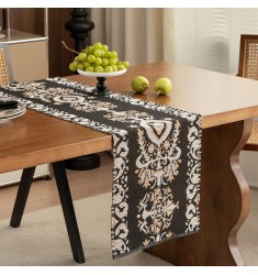 MOCOFO American Retro Table Runner - French Vintage Style Coffee Table Runner, Antique Console Table Cover, TV Stand Drape, Dining Table Cloth