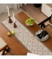 MOCOFO Geometric Jacquard Table Runner - 13x72 Inch Olive Green Dining Decor