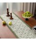 MOCOFO Geometric Jacquard Table Runner - 13x72 Inch Olive Green Dining Decor