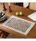 MOCOFO Reversible Green Woven Placemat Set - Indoor Outdoor Table Mats for Dining Kitchen