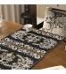 MOCOFO Reversible Black & Beige Woven Placemat Set - Elegant Table Mats for Dining
