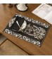 MOCOFO Reversible Black & Beige Woven Placemat Set - Elegant Table Mats for Dining