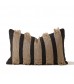 MOCOFO Striped Throw Pillow with Tassels, Textured Decorative Lumbar Cushion, Boho Accent Pillow for Sofa & Bed
